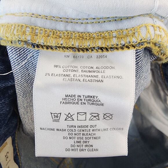 Pilcro Slim Boyfriend Denim Shorts Size 25" Roll Up Mid Rise Anthropologie - Picture 12 of 12